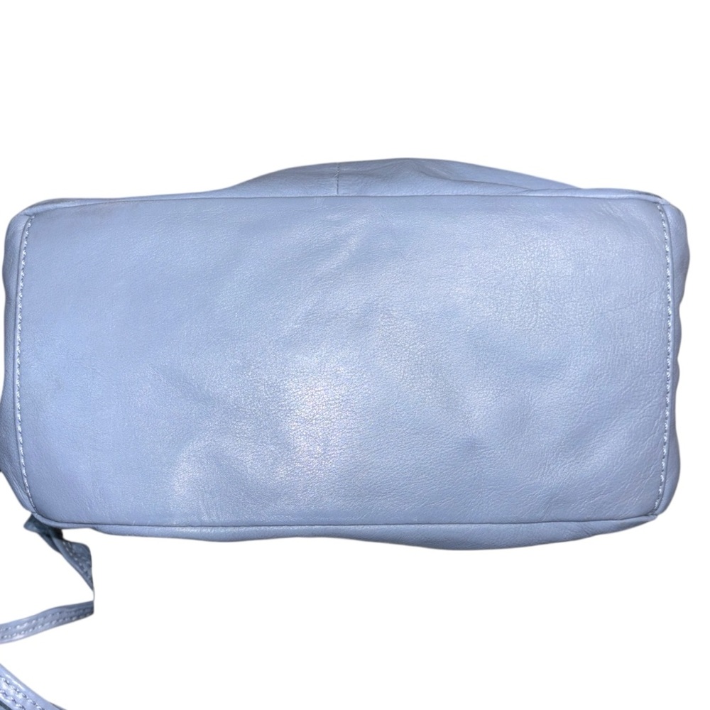 Hobo Darling Provence Blue Leather Convertible Crossbody Satchel Bag - Picture 9 of 15